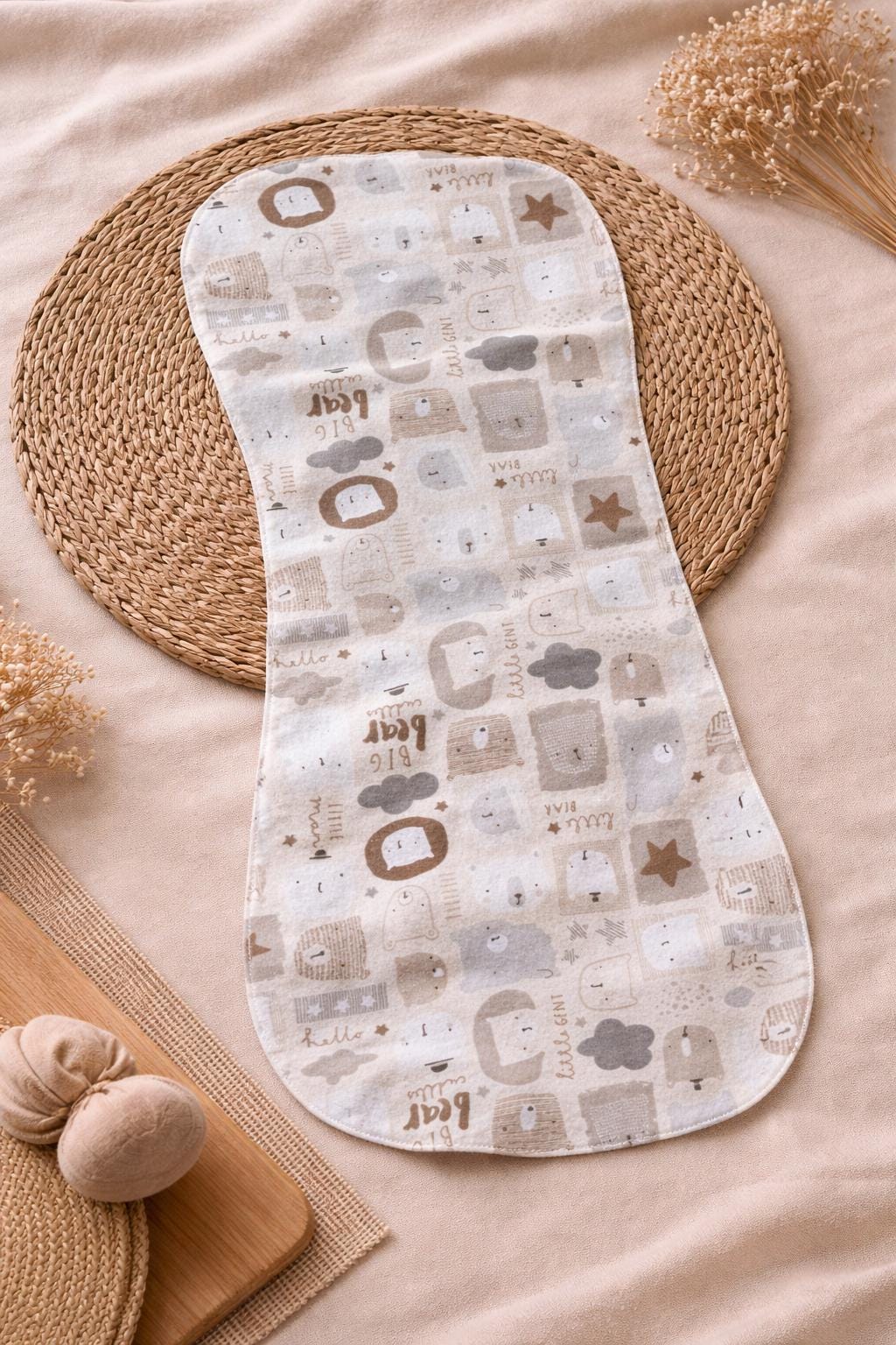 Baby Bib and Burp Cloth Set